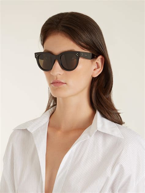 celine new audrey black sunglasses|Celine eyewear rectangular sunglasses.